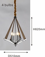 Lustres à bougies chromées classiques Luminaire de plafond à 6 lumières Lustre de ferme E14 Ampoule Lampes suspendues industrielles rustiques