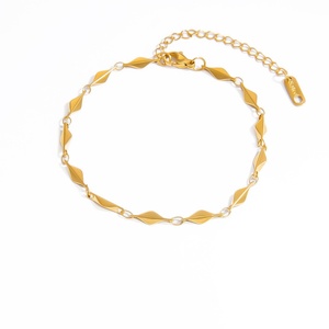 Pulsera de Acero Inoxidable para Mujer Zoryn, Chapado en Oro Real de 18K, Diseño de Cadena con Eslabones, Estilo Moderno INS, para Aniversario - Product Image 1