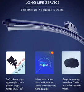 Per lama tergicristallo posteriore Auto <span class=keywords><strong>Renault</strong></span> <span class=keywords><strong>Twingo</strong></span> 1993 2007 e per braccio in gomma naturale ricambio di alta qualità - Product Image 2