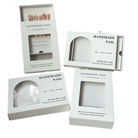 Boîte d'emballage vide pour faux ongles à presser, avec dorure à chaud, pelliculage brillant et gaufrage, taille et couleur personnalisables, articles de boisson