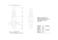 Entretoise en nylon personnalisée de 1,6 mm pour PCB, support d'entretoise en plastique empilable pour PCB
