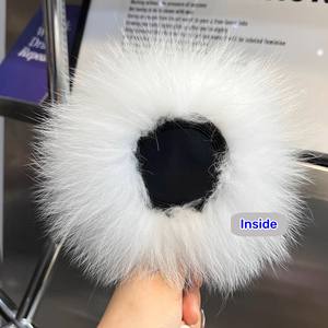 بالجملة قابل للتعديل، واقي الاذن الجلدي الشتوي الدافئ من فرو الثعلب الحقيقي، واقي النساء الفرو الثعلب الحقيقي واقيات النساء - Product Image 5