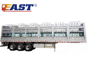 EAST China Livestock trailers/semi cattle trailer for sale/horse goat sheep hauling livestock fence aluminum alloy Semi Trailer