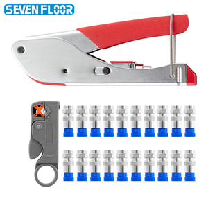 Kit Professionale di Strumenti per Compressione Coassiale per RG6 RG59 con Spellacavi e Tagliacavi - Product Image 2