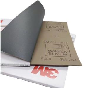 3M Wetordry 734 230mm*280mm 1mm Dicke 400/600/800/1000/1200 Mittlere Rechteckige Siliziumkarbid-Schleifblätter 9'' X 11'' USA - Product Image 2