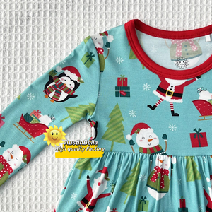 AustinBella Baby Dress <span class=keywords><strong>elegante</strong></span> stampato manica lunga vestito bambina progettato con l'alta qualità per i vestiti del neonato - Product Image 3