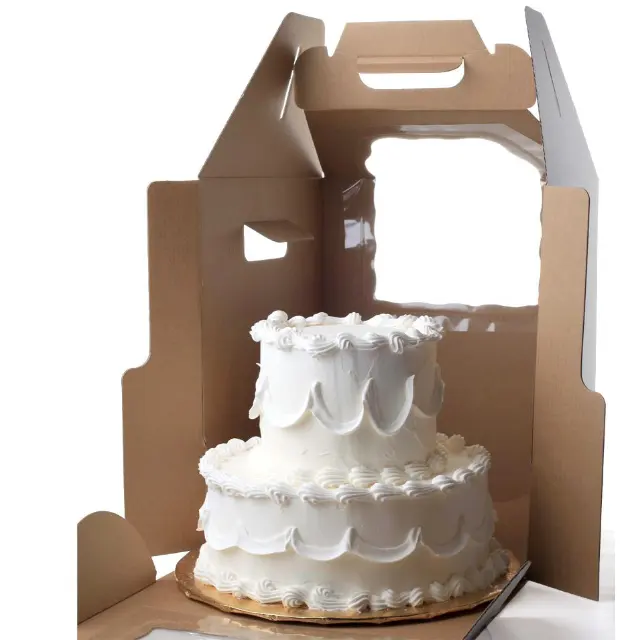 カハスパラパステルのための熱い販売の白い波形の背の高いケーキの包装箱