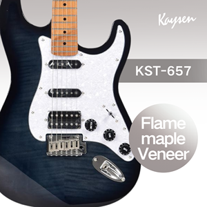 กีตาร์ OEM 22 เฟรตทรงกลม วีเนียร์ไม้เมเปิล - Product Image 1