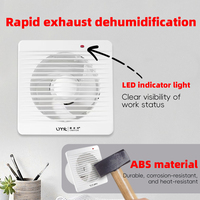 Ventilateur d'extraction axial électrique mural en plastique avec roulement à billes pour la ventilation de la cuisine et de la chambre