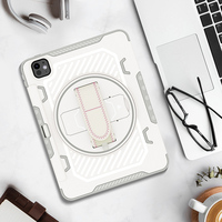 IPad için Pro 11 inç M4 A2836 TPU ve plastik combo defender kapak kılıf ile eller kayış