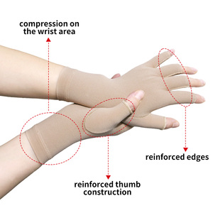 Guanti a Compressione <span class=keywords><strong>per</strong></span> Sollievo dal Dolore da Artrite, Supporto <span class=keywords><strong>per</strong></span> Sindrome del Tunnel Carpale, Ciclismo, Palestra, Guanti a Mezza Dita <span class=keywords><strong>per</strong></span> Supporto Manuale - Product Image 2