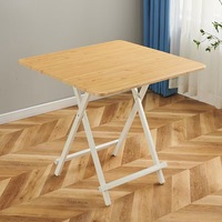Table à manger carrée pliable, gain de place, empilable, imperméable, pour petit appartement, location, hôpital, extérieur