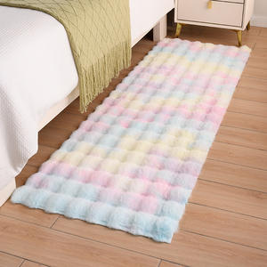 Style crème européen grande taille bulle fausse fourrure de lapin belle douce tapis tapis anti-dérapant résistant à l'usure salon chambre tapis - Product Image 5