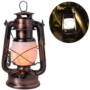 TAIKOO Đèn Cắm Trại Cắm Trại Tay Cầm Sắt Đa Chức Năng Đèn Lồng Với Ngọn Lửa Nhảy LED - Product Image 6