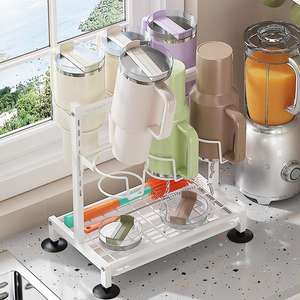 Estante de almacenamiento de tazas aislado de gran capacidad para el hogar, cocina, estante de almacenamiento, compartimento - Product Image 2