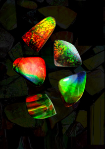ราคาที่เหมาะสมอัญมณีพิเศษที่สวยงามแคนาดา Ammolite ขัดอัญมณีหลวม - Product Image 2