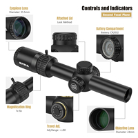 SPINA OPTICS 1x20 énergie solaire étanche 7 niveaux point rouge portée de visée