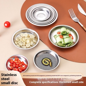 Yolecen Design moderne en métal assaisonnement Snack plat en acier inoxydable magnétique petite assiette saveur Non magnétique assiette de saveur - Product Image 5