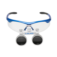 Dental Loupe 2.5X/3.5X Magnification Dental Magnifying Glass Adjustable Binocular Head-mounted Magnifier