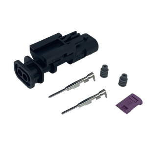 TE AMP 2 отверстия штекер водонепроницаемый автомобильный tyco Разъемы электроники 1-1703498-3 1-1703499-3 2-1703498-3 - Product Image 2