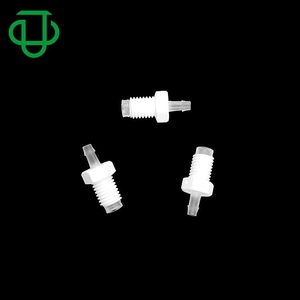 Conector de manguera de rosca giratoria sellada inferior UNF 1/4-28, con rosca de 3/32 pulgadas (2.4mm) de diámetro interno, de PP blanco transparente, estilo de rosca larga/corta. - Product Image 2