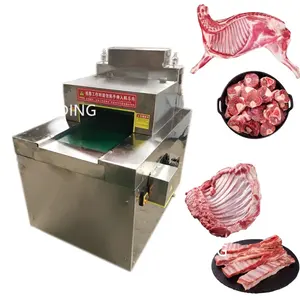 Máquina de corte automática comercial de carne de porco, fresa de carne congelada de alta eficiência, costela de carne bovina, serra de osso, máquina de corte de carne de porco