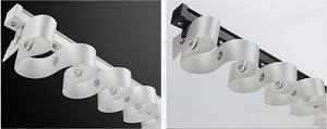 5555 Riel de cortina cuadrado de alta resistencia tipo Jumbo Track Wave Pleat con accesorios de cinta ondulada, Rieles de cortina Foshan - Product Image 4