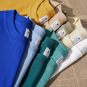 Heavy <b>Weight</b> 100% Cotton Knitted Oversized T-Shirt <b>Blank</b> Streetwear O-Neck Short Sleeve Custom Print Anti-Pilling for Men - Product Image 3