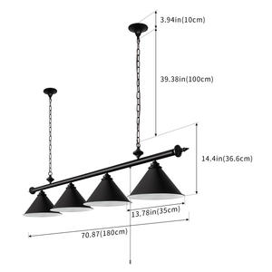 71in avec interrupteur à chaîne de traction sur <span class=keywords><strong>luminaire</strong></span> suspendu 4 lumières éclairage de table de <span class=keywords><strong>billard</strong></span> - Product Image 5