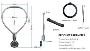 Soporte de cuello de accesorio 2025 para teléfonos inteligentes Soporte de teléfono móvil flexible para tiro de motocicleta de esquí y uso de escritorio-Nuevo accesorio - Product Image 4