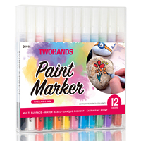 Prix usine 0.8mm peinture acrylique marqueur tissu encre permanente marqueurs acryliques pour dessin