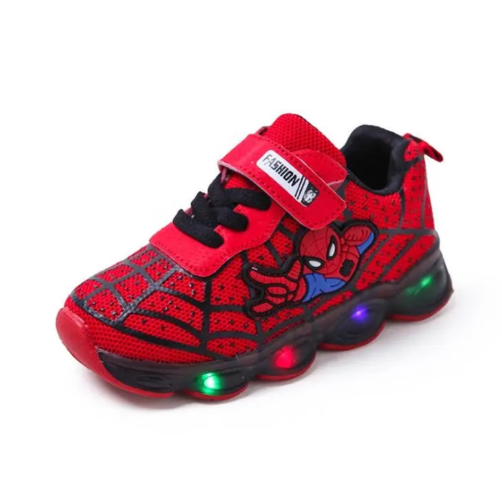 1-12 years old LED lights children casual shoes breathable boys and girls sports shoes Kids non-slip running glowing shoes