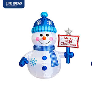 Adornos Inflables de Varios Estilos, Oso, Árbol de Navidad, Muñeco de Nieve, Papá Noel, Decoraciones Navideñas para Exteriores, Inflables de Navidad - Product Image 1