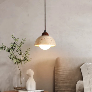 Lámpara colgante decorativa creativa, iluminación de techo, luz colgante de madera travertino Natural para decoración de <span class=keywords><strong>paso</strong></span> de Villa en casa - Product Image 1