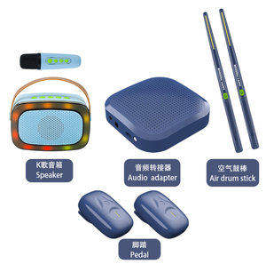 <span class=keywords><strong>Virtual</strong></span> Ar Electronic Drum Toy Kit de batería somatosensorial Juego de baquetas de aire portátiles para niños Adultos Música Principiantes Practicante - Product Image 2