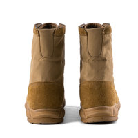 Chaussures Tactiques, Bottes du Désert en Cuir Velours Marron avec Fermeture Éclair