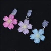 Charme de bouchon anti-poussière de téléphone en résine Sakura Kawai prise de Port de Charge pour iPhone capuchon anti-poussière mignon Type C pendentif de bouchon de Protection contre la poussière