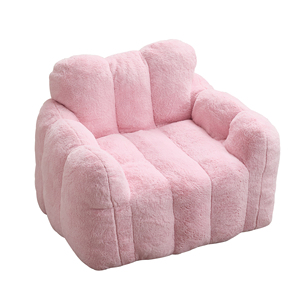 Canapé gonflable contemporain monoplace, emballé sous vide, avec revêtement en polaire, style nuage, fauteuil paresseux, faible volume d'expédition - Product Image 6