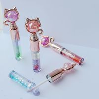 Nouveau style Huile à lèvres hydratante, brillante, longue durée, waterproof, végane, marque privée, changeante de couleur, avec porte-clés