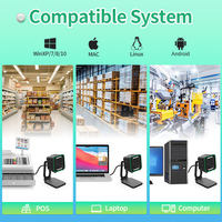 Escáner de Código de Barras Omnidireccional de Escritorio Xincode, Lector de Códigos de Barras 2D con Cable USB, Escanea Códigos QR para Tiendas, Restaurantes y Almacenes GT-8900A