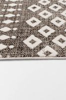 Tapis tissé géométrique Turkua Home Lapis Mink 7 mm, lavable, écologique, adapté aux animaux domestiques, à poils ras, moderne, en polyester et coton, anti-bactérien
