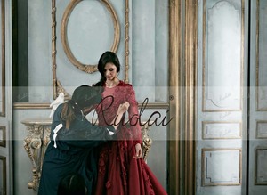 RUOLAI PEV-L3052 modesto manica lunga 3D floreale Appliqued in rilievo pizzo <span class=keywords><strong>raso</strong></span> <span class=keywords><strong>rosso</strong></span> abiti da sera lunghi abiti - Product Image 6