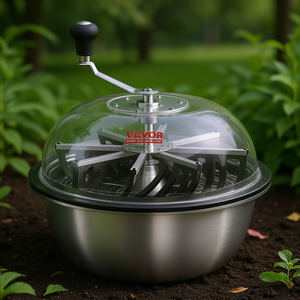 DB 19 pouces Coupe-foin manuel à bol en acier inoxydable, outil de jardinage à rotation torsadée pour la coupe des feuilles - Product Image 2