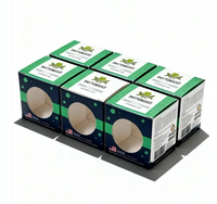 Boîte d'emballage rigide en papier biodégradable BULLFROG Botanica, écologique, avec doublure en éponge, revêtement UV, paillettes, lamination mate, fenêtre