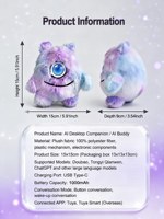 Peluche interactive parlante AI pour enfants, apprentissage des langues, pratique à la maison et en voyage, peluches intelligentes avec IA