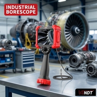 Endoscope industriel 3,9 mm, câble de 2 m, étanche IP67, 360° °   Boroscope articulé pour l'aérospatiale, l'automobile, la pétrochimie et les essais non destructifs (END)