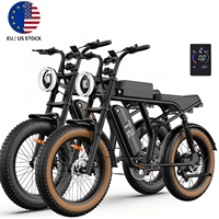 Vélo électrique tout-terrain et urbain, entrepôt UE/US, moteur arrière sans balais 48V 500W, pneus larges 20 pouces, porte-bagages arrière, autonomie 100 km