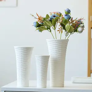 Vaso di fiori di Design in tessuto ceramico pezzo di arredamento per la casa Jarron De Ceramic Nordico Ecofriendly