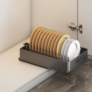 Séchoir à vaisselle personnalisé à 2 niveaux en métal au-dessus de l'évier avec plateau pour égouttoir à vaisselle de cuisine avec porte-couteau pour couverts - Product Image 3