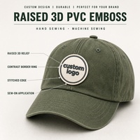 Patch de chapeau personnalisé en PVC, cousu, 3D en relief, imperméable, moulé par injection, marque YIQU, haute qualité, avec logo personnalisé
